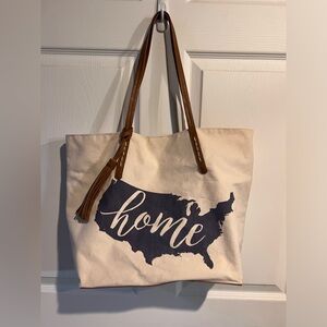 Sonoma USA "Home" Canvas Tote Bag